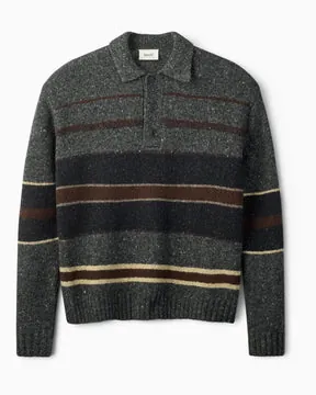 Forét Dawn Stripe Knit Polo Erkek Triko
