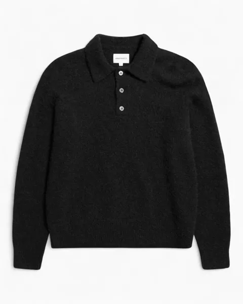 Norse Projects Rasmus Relaxed Brushed Erkek Polo Kazak