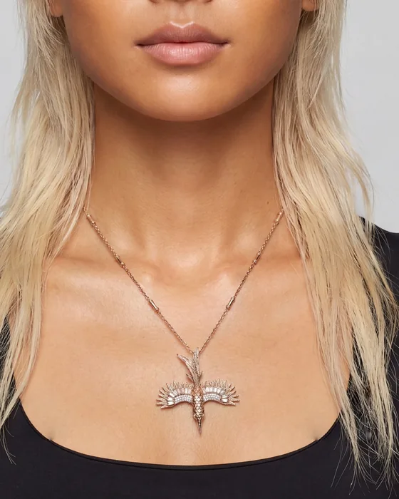 Phoenix Maxi Chain Necklace worn by the model