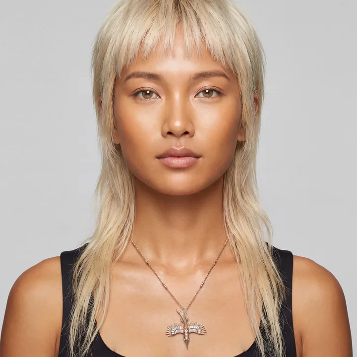Phoenix Maxi Chain Necklace worn by the model
